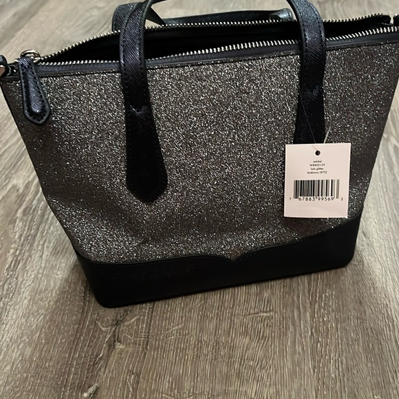 NWT Kate Spade ♠️ Dusk Navy Lola Glitter Satchel - Picture 3 of 10